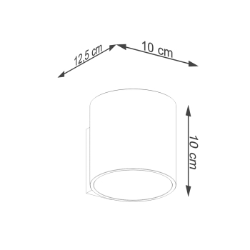 Fali lámpa ORBIS 1 arany 1x8W G9 Sollux Lighting