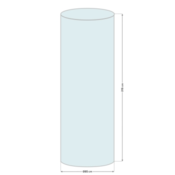 Védőburkolat kerek kerti fűtőtesthez 85 x 215 cm