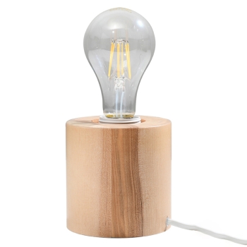 SALGADO asztali lámpa natúr fa 1x60W E27 Sollux Lighting