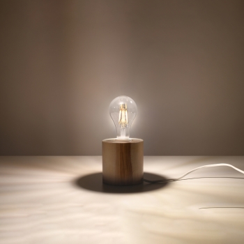 SALGADO asztali lámpa natúr fa 1x60W E27 Sollux Lighting
