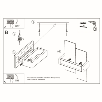 Fali lámpa FENIKS 1 fehér 1x60W E27 Sollux Lighting