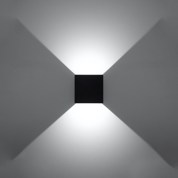 Fali lámpa LUCA fekete LED IP54 1x6W LED Sollux Lighting 1x6W LED