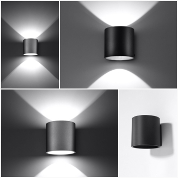 Fali lámpa ORBIS 1 fekete 1x40W G9 Sollux Lighting