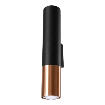 Fali lámpa LOOPEZ fekete/réz 2x40W GU10 Sollux Lighting
