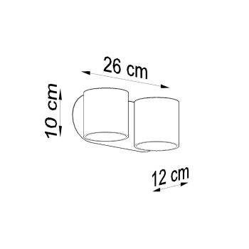 Fali lámpa ORBIS 2 fehér 2x40W G9 Sollux Lighting