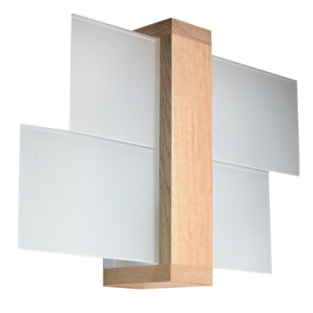 Fali lámpa FENIKS 1 természetes fa 1x60W E27 Sollux Lighting