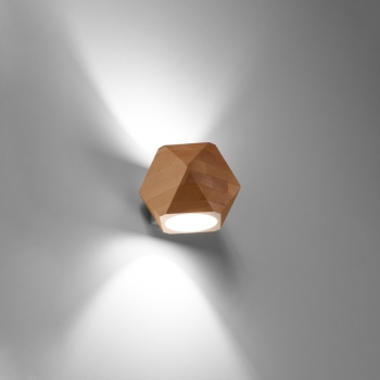 Fali lámpa WOODY természetes fa 1x40W G9 Sollux Lighting