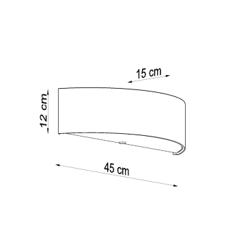 Fali lámpa SKALA fehér 2x60W E27 Sollux Lighting