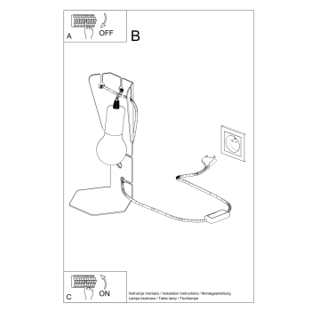 ARBY íróasztali lámpa fehér 1x60W E 27 Sollux Lighting