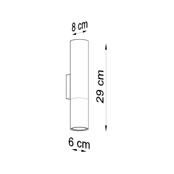 Fali lámpa LOOPEZ fekete/króm 2x40W GU10 Sollux Lighting