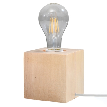 ARIZ asztali lámpa natúr fa 1x60W E 27 Sollux Lighting