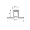 Tágulási fugaprofil csempékhez és terrakotta PVC 10mm