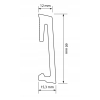 PVC habszalag Alpha 60mm 2.2m fekete