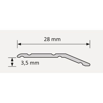 Stratus SC30/1,8 m eloxált küszöbprofil