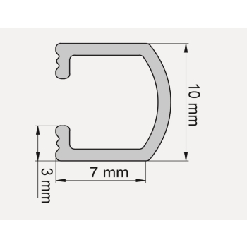 Dekoratív alumínium szalag kerámia burkolólapokhoz LISTELLO króm hatás 10mm / 1,83m