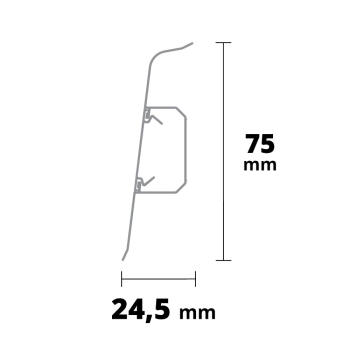 SG75 2.2m lábazati szegélyléc Macadamia Elm