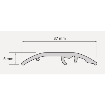 All-in-One alumínium profil 37mm/1,8m Arctic Sea Oak
