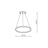 RING S fekete 1xLED 4000K függesztéklámpa Light Prestige
