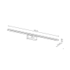 Fali lámpa ISLA fehér IP44 1x32W LED 96cm Light Prestige