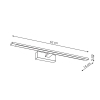 Fali lámpa ISLA fehér IP44 1x20W LED 62cm Light Prestige