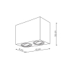 LYON felszíni világítótest fekete 2x50W GU10 Light Prestige