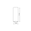 MANACOR felszíni lámpatest fekete/fehér 1x50W GU10 17 cm Light Prestige 17 cm