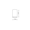 MANACOR felszíni lámpatest fehér-arany 1x50W GU10 9 cm Light Prestige 9 cm