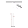 LUNGO 1F arany 1x5W G9 függőlámpa Light Prestige