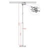 LUNGO 3F arany 1x5W G9 függőlámpa Light Prestige