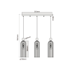 PIEGA füstölt 3x40W E14 függesztéklámpa Light Prestige