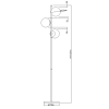 DORADO állólámpa arany 3x40W E14 Light Prestige arany színű