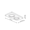 METIS fekete 2x50W GU10 Light Prestige rejtett lámpatest METIS fekete 2x50W GU10 Light Prestige