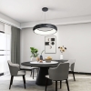 REUS függőlámpa fekete 1x36W LED fény Prestige