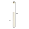 LUNGO arany 1x5W G9 függőlámpa a Light Prestige-től