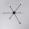 SNOW fekete 6x50W GU10 mennyezeti lámpa Light Prestige