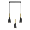 SOLIN fekete-arany 3x60W E27 függesztéklámpa Light Prestige