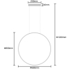 MIRROR S függőlámpa fehér 1x35W LED fény Prestige