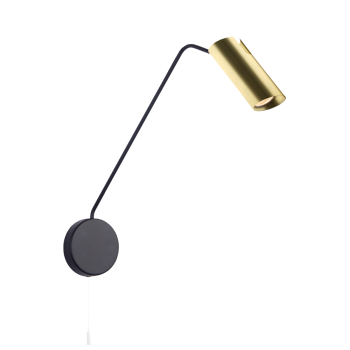 Fali lámpa hosszabbító karral FUTURO fekete-arany 1x35W GU10 Light Prestige