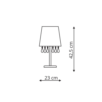 MONA fekete 1x60W E27 asztali lámpa Light Prestige 1x60W E27