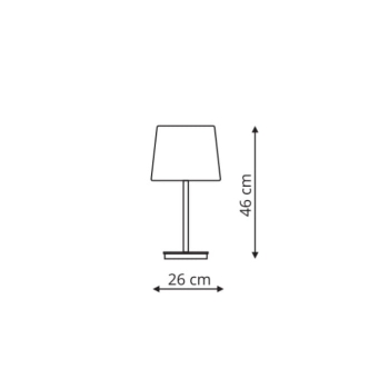 MARBELLA fekete 1x60W E27 asztali lámpa Light Prestige
