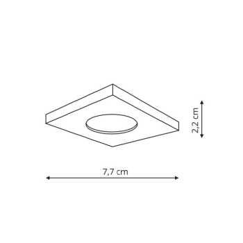 LAGOS négyzet alakú fekete 1x50W GU10 IP65 Light Prestige beépíthető lámpatest