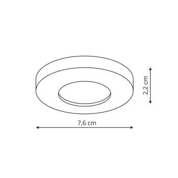 LAGOS kör alakú fekete 1x50W GU10 IP65 Light Prestige beépíthető lámpatest