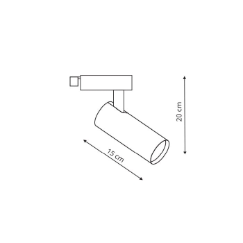 ICE spotlámpa sínrendszerhez 1F fekete 1x50W GU10 Light Prestige