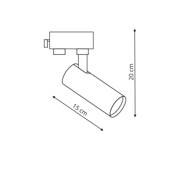 ICE spotlámpa 3F sínrendszerhez fehér 1x50W GU10 Light Prestige