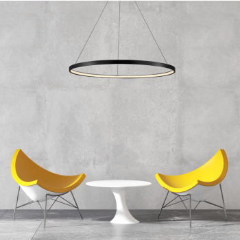 RING S fekete 1xLED 4000K függesztéklámpa Light Prestige