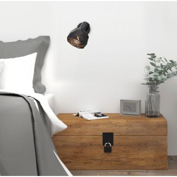 REUS spotlámpa fekete 1x40W E14 Light Prestige fényszóró