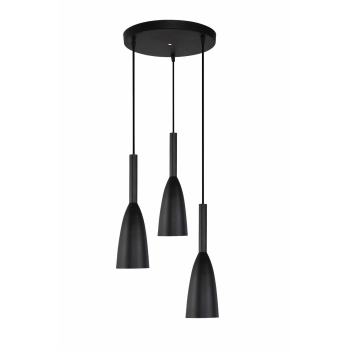 SOLIN függőlámpa fekete 3x60W E27 Light Prestige fekete fény