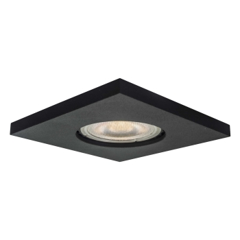 LAGOS négyzet alakú fekete 1x50W GU10 IP65 Light Prestige beépíthető lámpatest