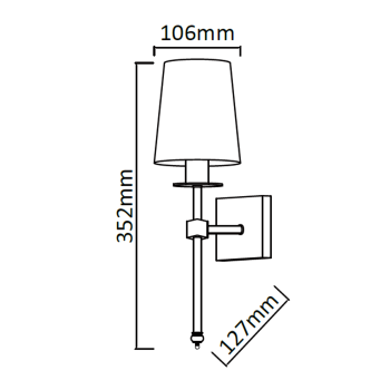 Fali lámpa CASOLI króm 1x40W E14 Light Prestige 1x40W E14