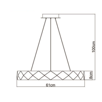 REUS arany 1x36W LED-es függőlámpa Light Prestige